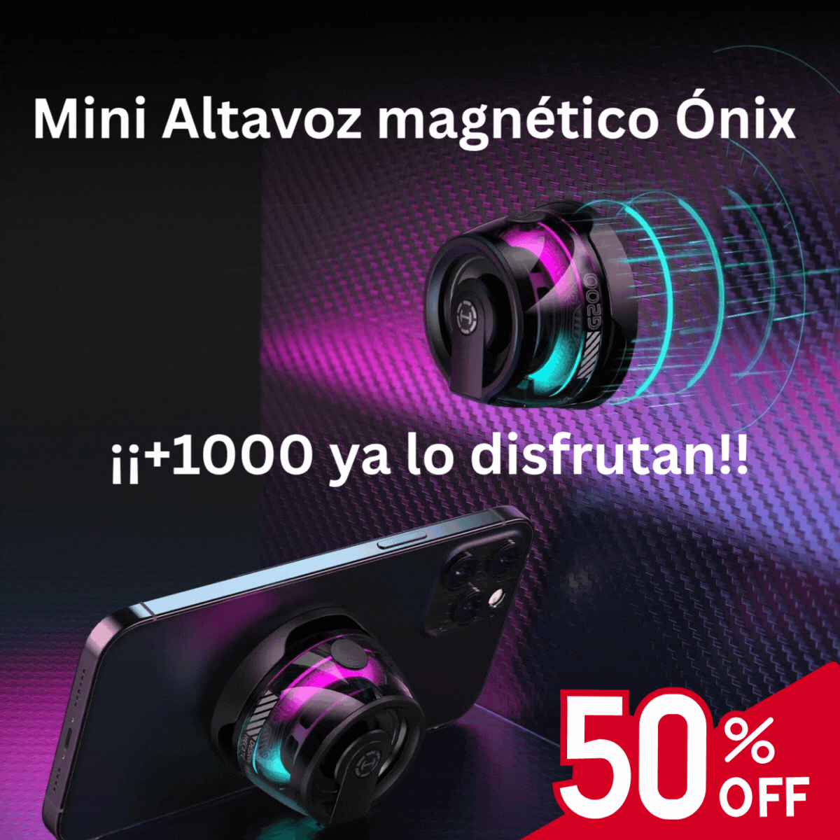 Altavoz Bluetooth Magnético Ónix