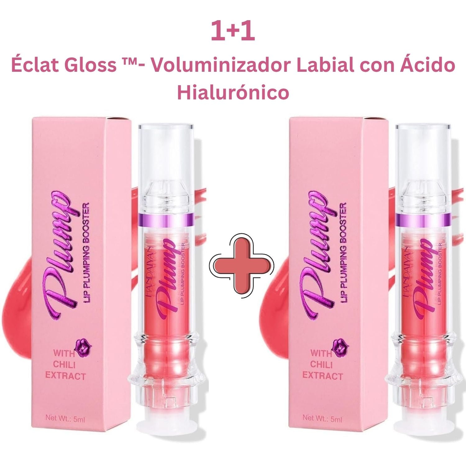 1+1 Gratis Éclat Gloss ™- Voluminizador Labial con Ácido Hialurónico